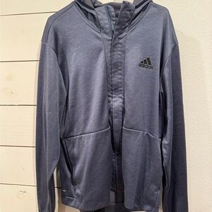 Adidas blue Zip-Up Hoodie with Hood